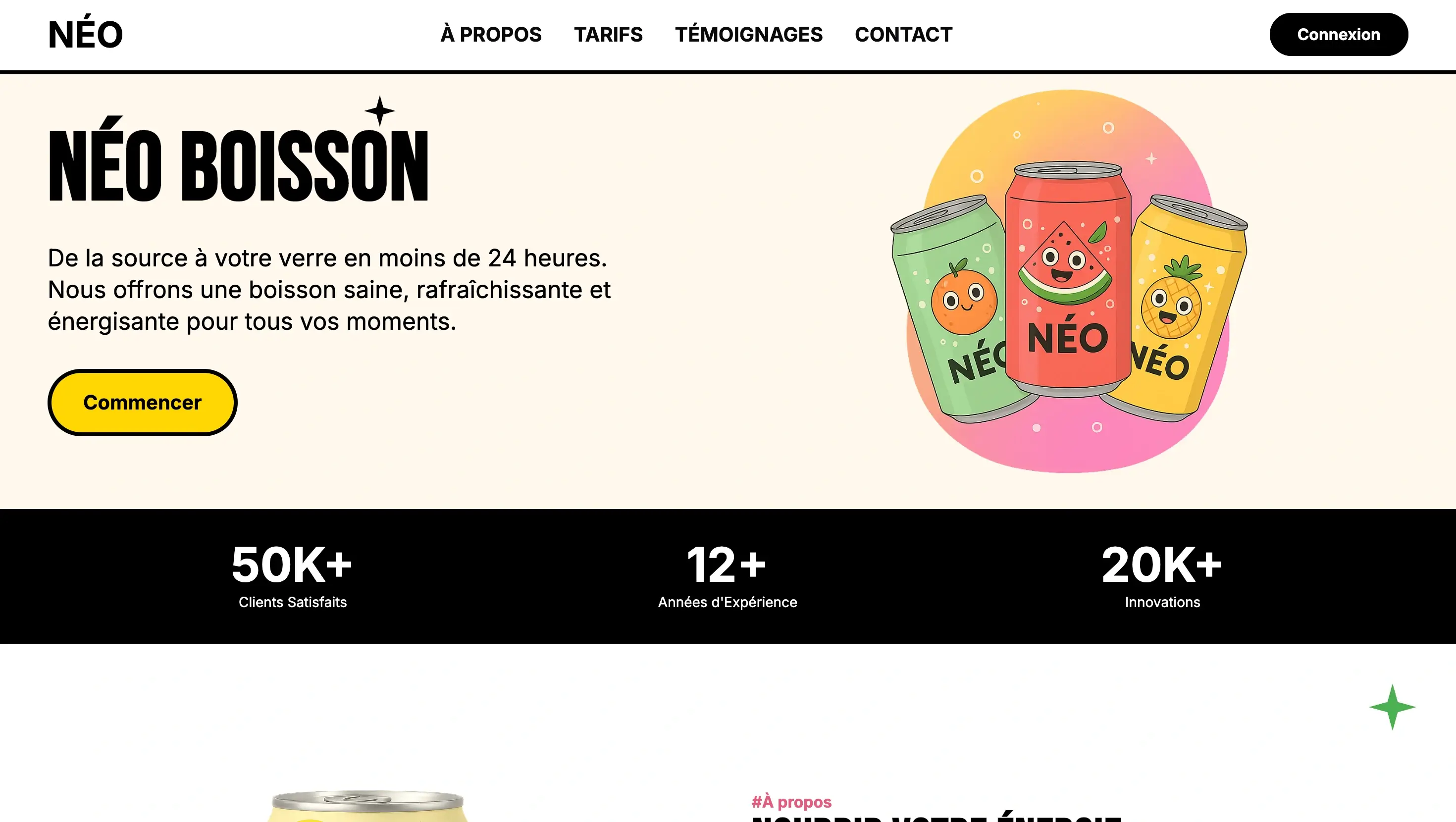 Interface de site web